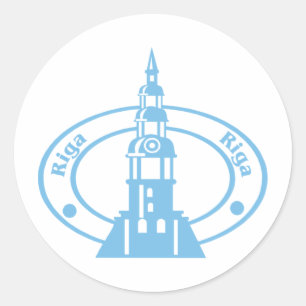 Riga Runder Aufkleber