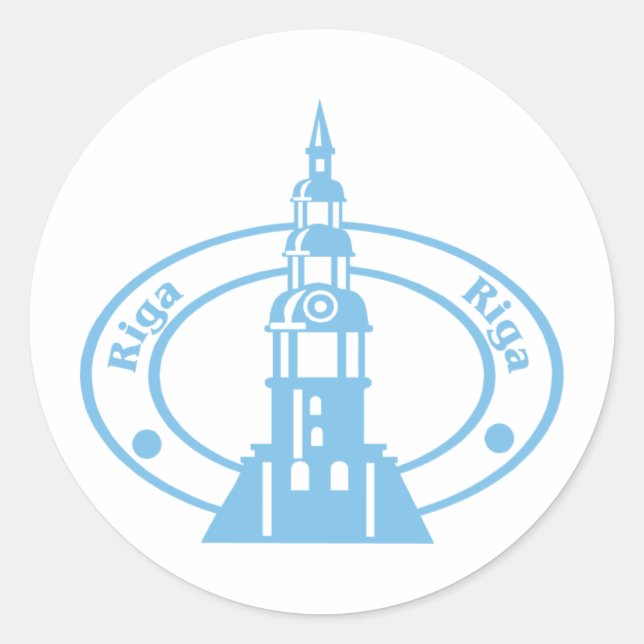 Riga Runder Aufkleber (Vorderseite)
