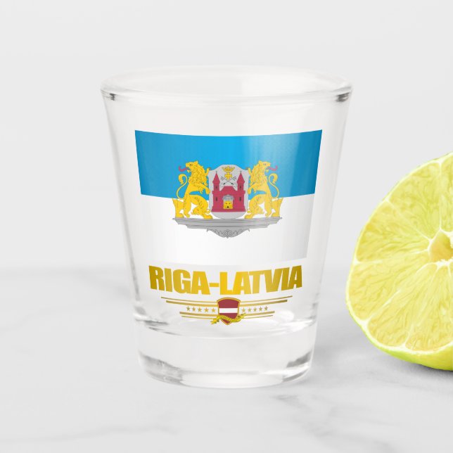 Riga Schnapsglas (Vorderseite)