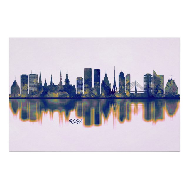 Riga Skyline Poster (Vorderseite)