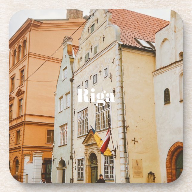 Riga-Stadtbild flexibler Photo-Magnet Getränkeuntersetzer (Vorderseite)