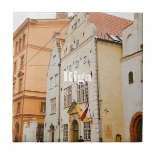 Riga-Stadtpanorama Flexibles Foto-Magnet Fliese