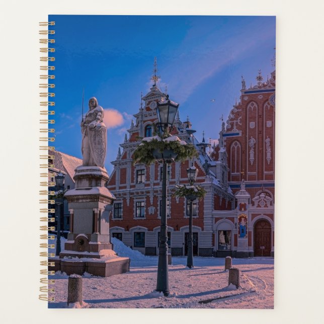 Riga Town Hall Platz im Winter Planer (Vorderseite)