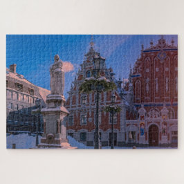 Riga Town Hall Platz im Winter Puzzle