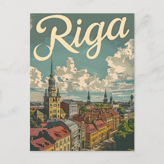 Riga Vintag Postkarte (Vorderseite)