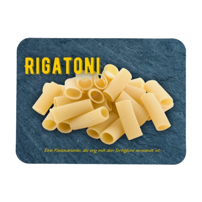 Rigatoni al Forno Italienisches Restaurant Rezept Magnet (Horizontal)