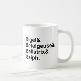 Rigel Betelgeuse Bellatrix Saiph | Sterne von Orio Kaffeetasse