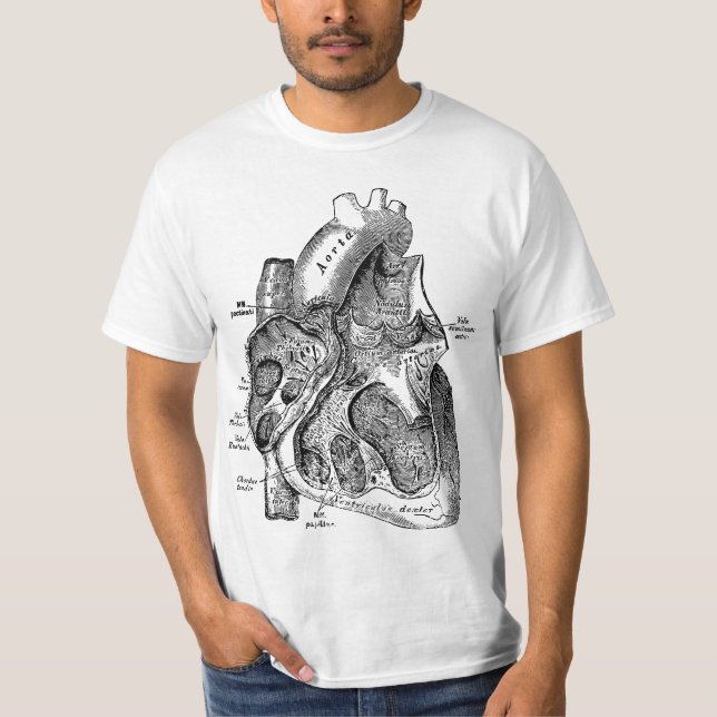 Right Chamber of the Human Heart Anatomy Tee  (Vorderseite)