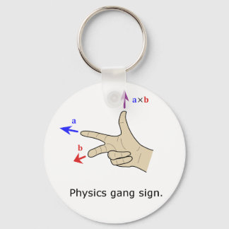 Right hand rule cross product Physics gang sign Schlüsselanhänger