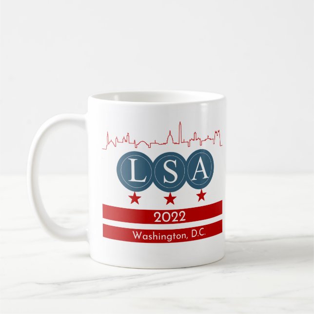 Right-handed Mug with 2022 LSA Annual Meeting Logo Kaffeetasse (Links)