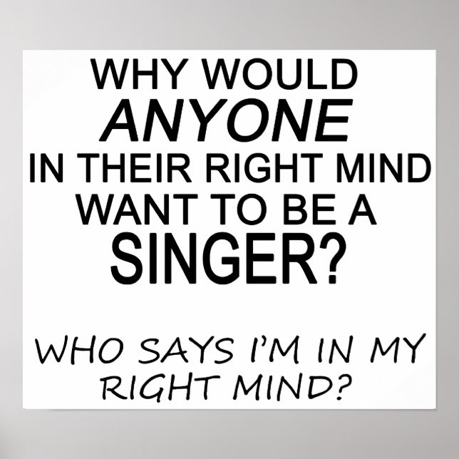 Right Mind Singer Poster (Vorne)