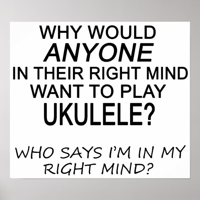 Right Mind Ukulele Poster (Vorne)