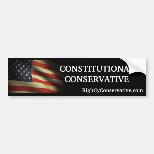 RightlyConservative.com VERFASSUNGSCONSERVATIV Autoaufkleber (Vorne)