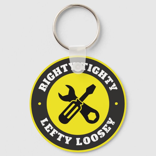 Righty Tighty Lefty Loosey Schlüsselanhänger (Rückseite)