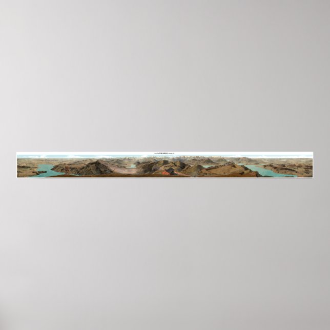 RIGI KULM Schweizer Alpen Panorama 360° Poster (Vorne)