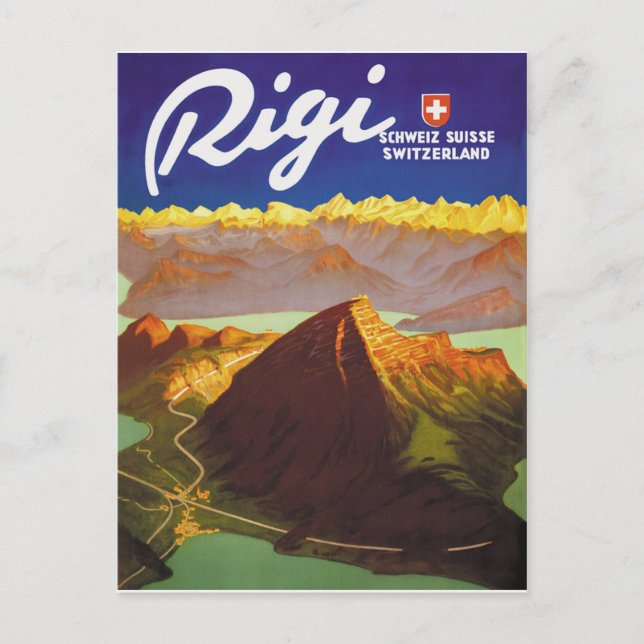 Rigi, Schweiz Postkarte (Vorderseite)