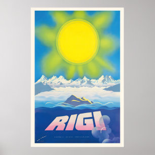 Rigi Schweiz Schweiz Berner Ski-Wintersport Poster