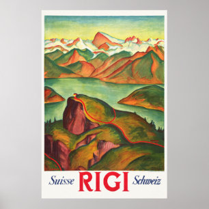 Rigi Schweiz Vintage Poster 1933