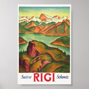 Rigi Schweiz Vintage Poster 1933
