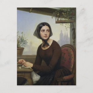 Rigolette versucht, sich abzulenken postkarte