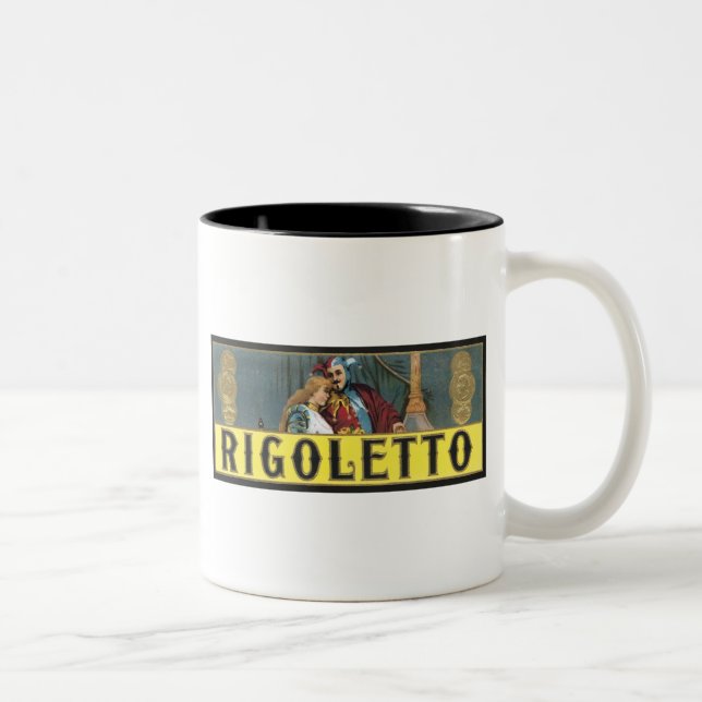 Rigoletto-Zigarrenschild Zweifarbige Tasse (Rechts)
