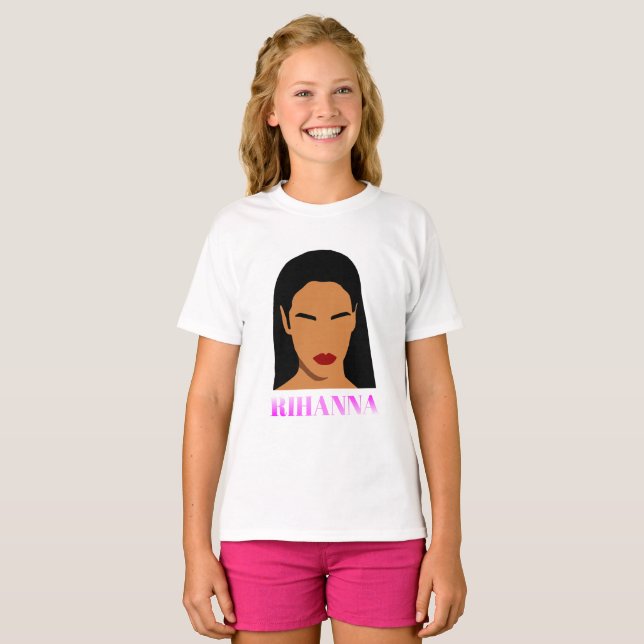 Rihanna Illustration T-Shirt (Vorne ganz)