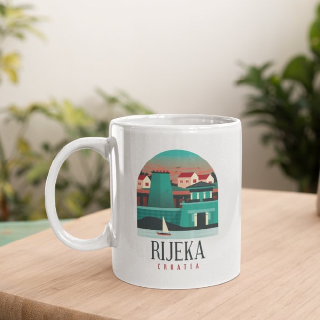 Rijeka Kroatien Kaffeetasse (rijeka croatia mug)
