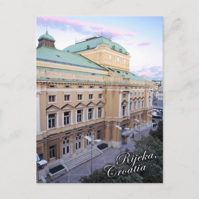 Rijeka, Kroatien Stadt Aussicht Postkarte (Vorderseite)