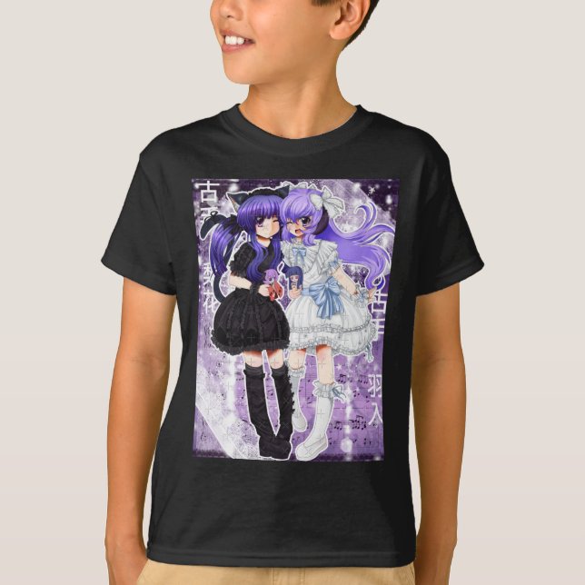 Rika Furude And Hanyuu Sticker  T-Shirt (Vorderseite)