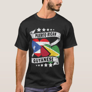 Rikanflagge von Guyana und Puerto T-Shirt