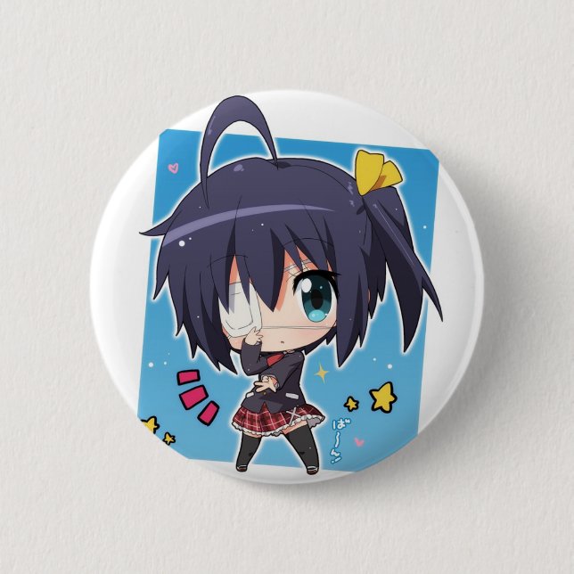 Rikka Takanashi chibi ,(Chuunibyou_Anime) Button (Vorderseite)