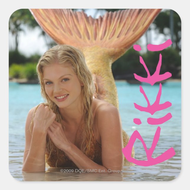 Rikki Quadratischer Aufkleber (Vorderseite)