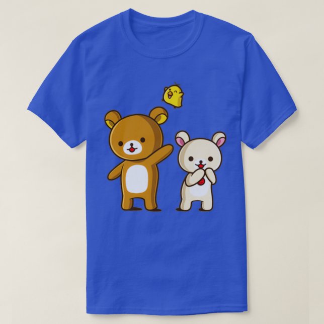 Rilakkuma Korilakkuma und Kiiroitori T-Shirt (Design vorne)