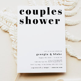 RILEY Bold Retro Typografy Couples Dusche Einladung