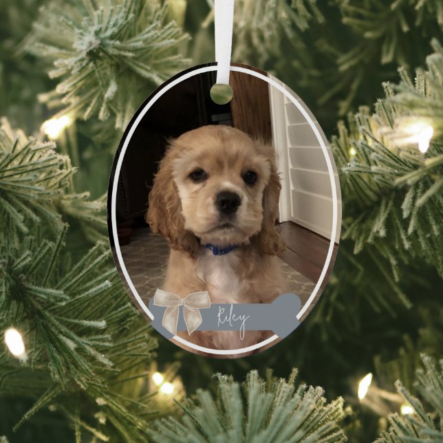 Riley Custom Pet Foto Weihnachtsdekoration Ornament Aus Metall (InSitu)