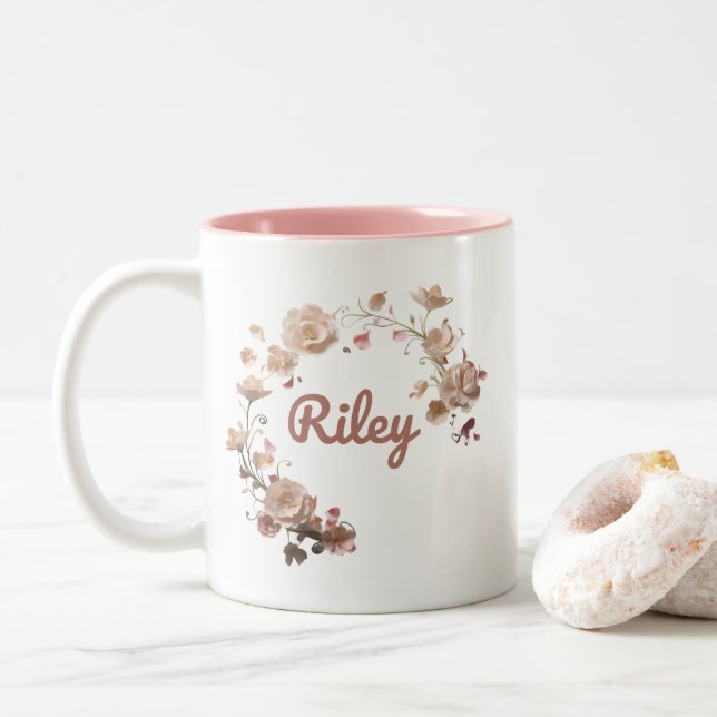 Riley Floral Tasse (Mit Donut)