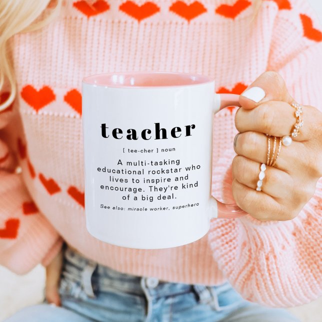 RILEY Moderner Niedlich Teacher Definition Bewertu Tasse (Von Creator hochgeladen)