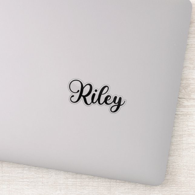 Riley Name - Handgeschriebene Kalligrafie Aufkleber (Detail)