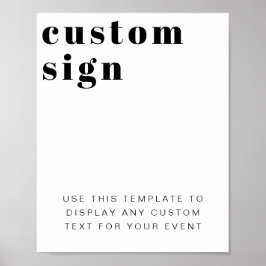 RILEY Retro Bold Modern Custom Editing Sign Poster