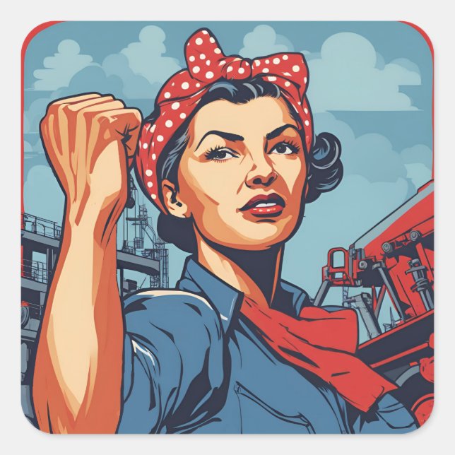 Riley-Rose Quadratischer Aufkleber (Vorderseite)