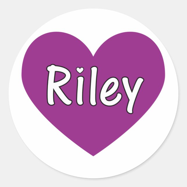 Riley Runder Aufkleber (Vorderseite)