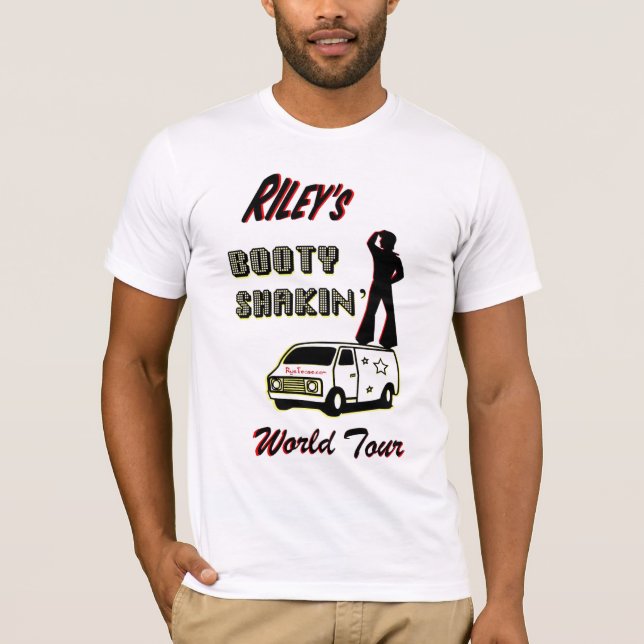 Rileys Hintern Shakin Weltausflug T-Shirt (Vorderseite)