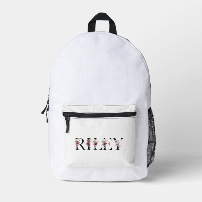 Rileys Name. Ich heiße Riley. Bedruckter Rucksack (Vorderseite)