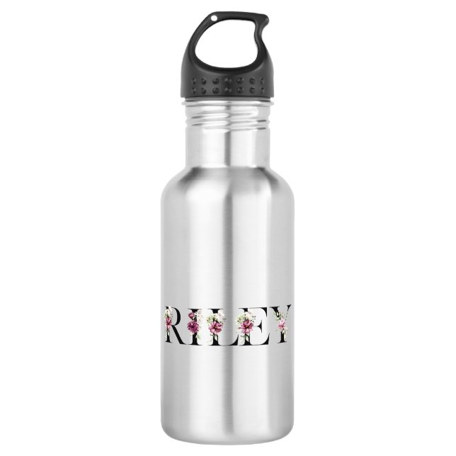 Rileys Name. Ich heiße Riley. Edelstahlflasche (Vorderseite)