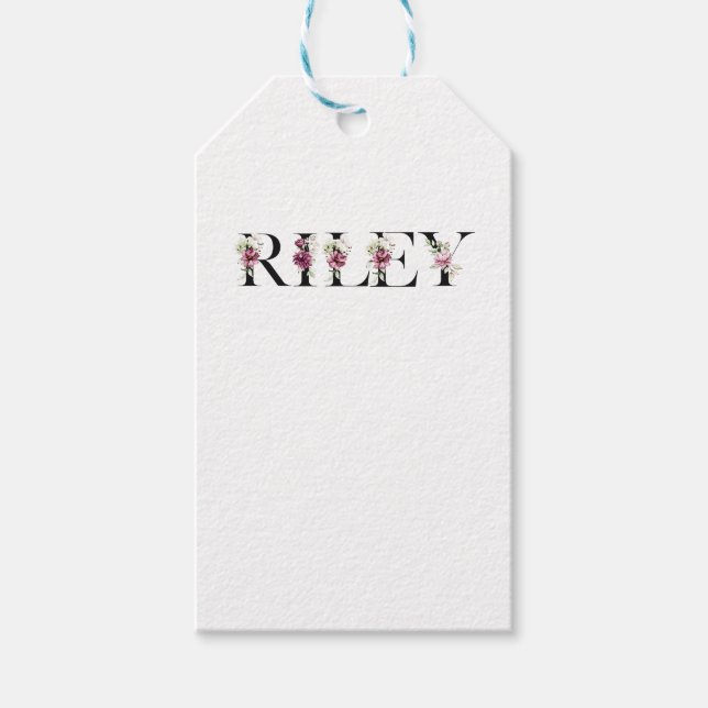 Rileys Name. Ich heiße Riley. Geschenkanhänger (Vorderseite)