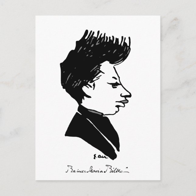Rilke Caricature Postkarte (Vorderseite)