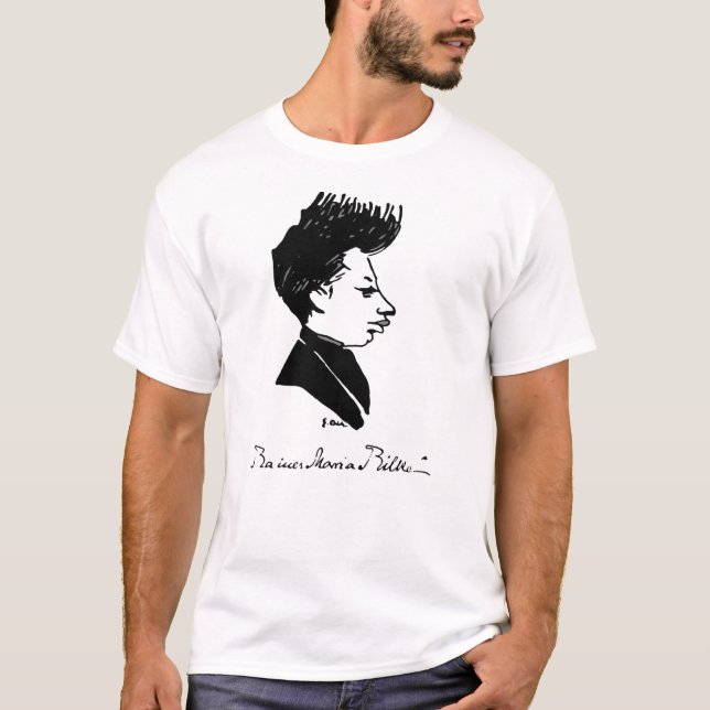 Rilke - Karikatur T-Shirt (Vorderseite)