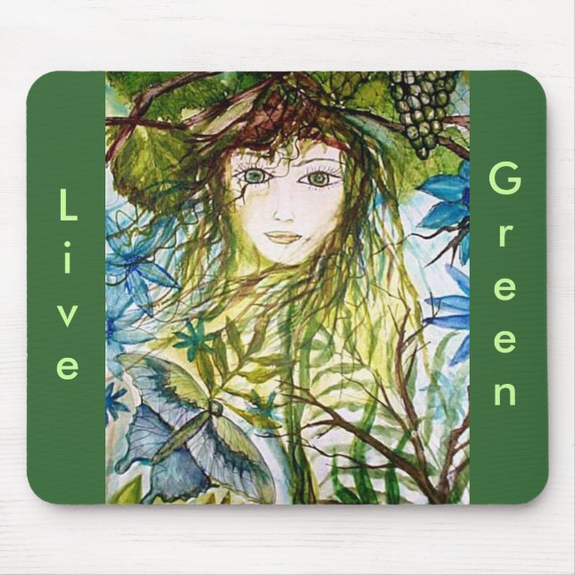 RIMAS WELT, Live, Grün Mousepad (Vorne)