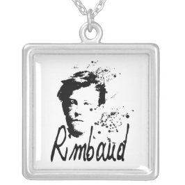 RIMBAUD Portrait Square Necklace Versilberte Kette