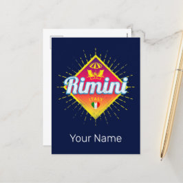 Rimini Emilia-Romagna Italien Retro Sunset Vintag Feiertagspostkarte